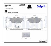 DELPHI LP1596LC Brake pad set