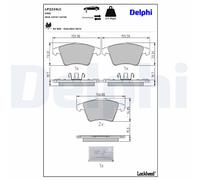 Fits DELPHI LP2224LC Ham pads. Professional+ California/Campmobile/Caravelle/Eu