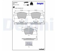 Delphi Brake Pad Set LP2224LC – Disc Brake for Multivan T5 2 (2009-2015)