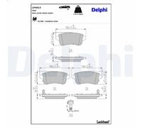 DELPHI LP4013 Brake pad set