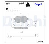 Brake Pad Set, disc brake DELPHI LP4021