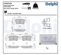 Rear Disc Brake Brake Pad Set Delphi LP5021EV Fits Hyundai Kia Kona Soul