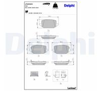 DELPHI LP5095EV Brake pad set