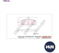BRAKE PAD SET DISC BRAKE DP1010.10.1134 FOR MAZDA 6/combi-coupe/Sport/Kombi 2.3L