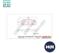 BRAKE PAD SET DISC BRAKE DP1010.10.1134 FOR MAZDA 6/combi-coupe/Sport/Kombi 2.3L