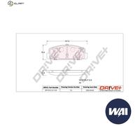 BRAKE PAD SET DISC BRAKE DP1010.10.1134 FOR MAZDA 6/combi-coupe/Sport/Kombi 2.3L