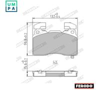 FERODO FDB5058 Brake pad set