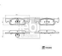 Febi Bilstein Brake Pad Set 195084 – Front Disc – Fits Dacia Logan 2 & Logan MCV 2