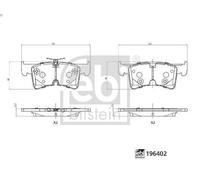FEBI BILSTEIN 196402 Brake pad set