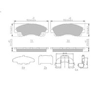 Brake Pad Set, disc brake FERODO FDB5243 for CANTER VII 2.977 2005-2013