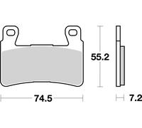 Brake Pad Set, disc brake fits: HONDA CBR ( - 600cc) CBR 600 RR (PC37),HONDA