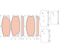 Brake Pad Set, disc brake fits: MITSUBISHI Canter (FE5 FE6) VI Canter 35/FE15