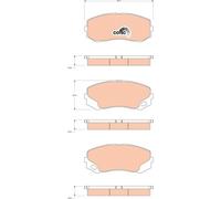 Brake Pad Set, disc brake fits: MITSUBISHI Canter (FE5 FE6) VI Canter 60/Cant