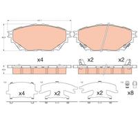 Brake Pad Set, disc brake fits: MITSUBISHI Canter (FE5 FE6) VI Canter 75/Cant