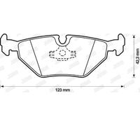 Brake Pad Set, disc brake for AC ASTON MARTIN DAIMLER DE TOMASO FIAT JAGUAR:S