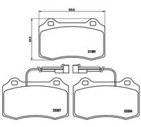 Brake pads P 23 074 BREMBO for FIAT ALFA ROMEO CHRYSLER DODGE