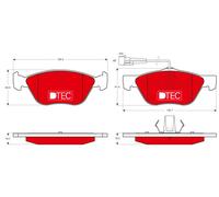TRW GDB1212DTE Brake pad set