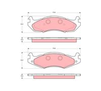 BRAKE PAD SET DISC BRAKE GDB1207 FOR JEEP WRANGLER GRAND/WAGONEER/Closed CJ5/-