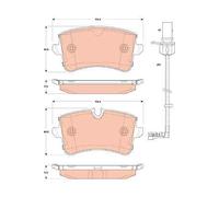 TRW Brake Pad Set GDB1866 - Rear Disc Brake, Fits Audi A8 A7 S7 A6 C7