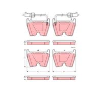 TRW GDB1507 Brake pad set