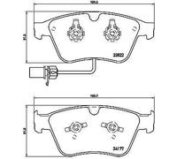 BREMBO P05003 Brake Pad Set For Disc Brake Front For Teves System Fits Bentley