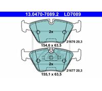 Brake Pad Set, disc brake ATE 13.0470-7089.2 for BMW 5 (E39) 2.5 1995-2