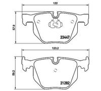 Brembo Brake Pads P06029 – Rear Disc Teves, with Piston Clip & Anti-Squeak – Fits BMW 7 Series
