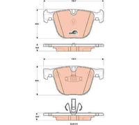 TRW GDB1857 Brake pad set