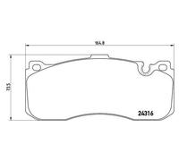 P06041 Front Brake Pad Set 4x Pads Prepared For Wear Indicator Braking By Brembo