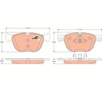 Brake Pad Set, disc brake for BMW:X5,X6,E70,F15,F85 4074370 6778403 6779293