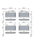 BOSCH 0 986 424 851 Brake pad set