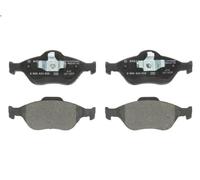 Bosch Brake Pad Set 0 986 424 558 - Low-Metallic, Anti-Squeak Plate, Piston Clip - Ford Fiesta/Focus
