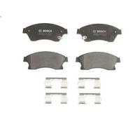 Bosch Brake Pads BP1355 - Front Axle - ECE-R90, Copper-Free Low Noise/Dust - Set (4) with Accessories