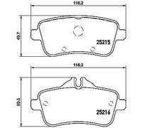 Brembo P50099 Rear Disc Brake Pad - Set of 4