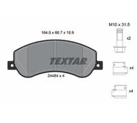 Genuine OE Textar Brake Pads Full Set Of 4 Front With Accessories 2448404