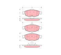 TRW Brake Pad Set GDB4125 – for Chrysler Sebring & Cirrus – 5018942AA