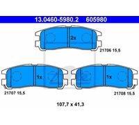 Brake Pad Set, disc brake for CHRYSLER MITSUBISHI:RVR,EXPO,IO I,SIGMA,CIRRUS