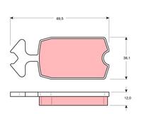 Brake Pad Set, disc brake for CITROËN:2 CV,3 CV,DYANE,MEHARI,ACADIANE 5441968