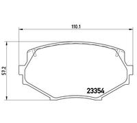 Brake pads P 49 020 BREMBO for MAZDA MX-5 MX-5 Mk II