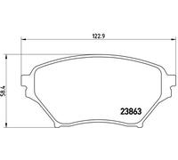 BREMBO P 49 029 Brake pad set