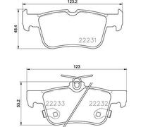 Brembo Brake Pad Set P 24 201 – Rear – Fits Ford Mondeo V, S‑Max, Galaxy