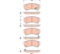 Brake pads GDB3501 TRW for MAZDA 6 Hatchback 6 Estate 6 Saloon