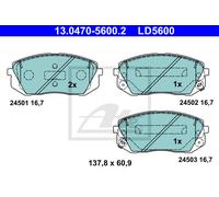 ATE 13.0470-5600.2 Brake pad set