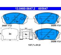 NEW DISC BRAKE PADS SET FOR KIA HYUNDAI SOUL II PS D4FB G4FD G4NA G4FG ATE