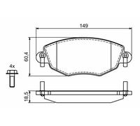 BOSCH Brake pad set with accessories 0 986 494 724 Brake pads,Brake pad set, disc brake FORD,JAGUAR,MONDEO III Kombi (BWY),MONDEO III (B5Y)
