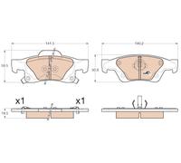 Genuine TRW Rear Disc Brake Pads - GDB4448