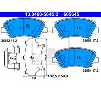 Brake Pad Set, disc brake for KIA HYUNDAI:FORTE KOUP / KOUP II, 58101-G2A10