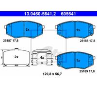 ATE 13.0460-5641.2 Brake pad set