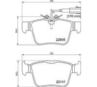 Brake pads P 23 180 BREMBO for MASERATI ALFA ROMEO