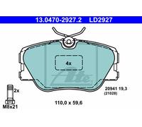 Brake pads 13.0470-2927.2 ATE for MERCEDES-BENZ 190 124 Saloon E-CLASS 124 Coupe